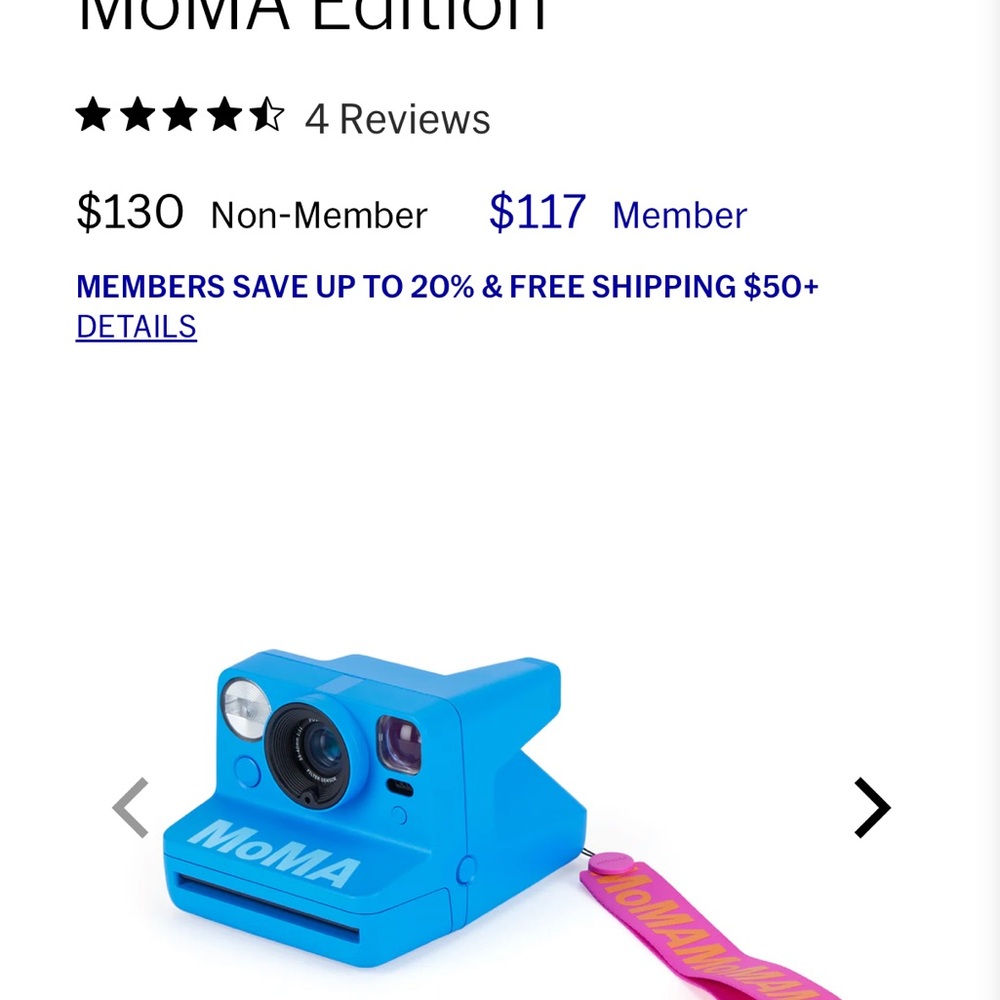 MoMA Edition Blue Polaroid Camera
